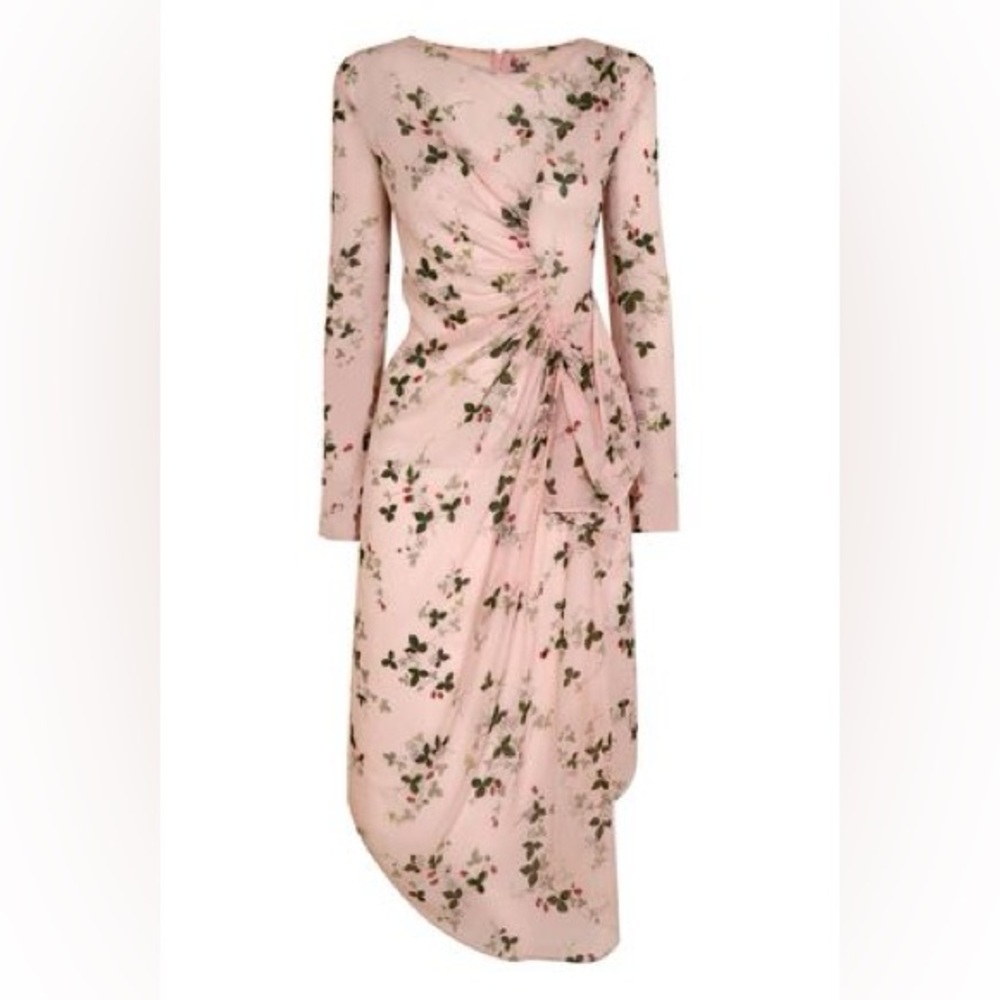 TOPSHOP UNIQUE x Wedgewood silk strawberry dress